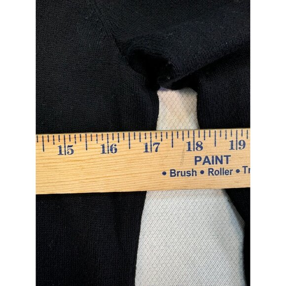 Talbots Womens Cardigan Sweater Petite Black White Trim Button Front - Picture 6 of 9